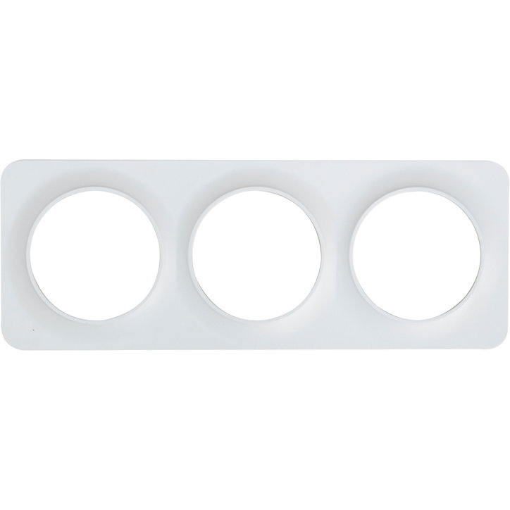 Plaque de finition triple Jacobsen Espen blanc