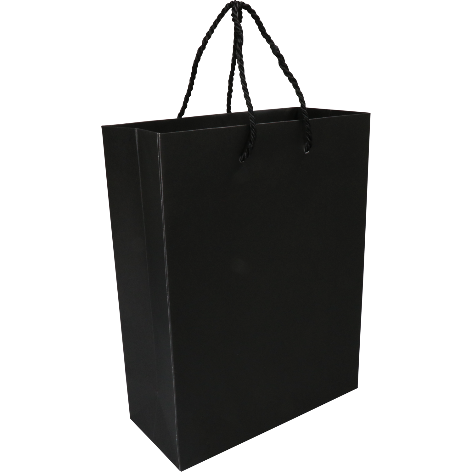 Tas, Papier, met koord, 22x 10x29cm, draagtas, zwart