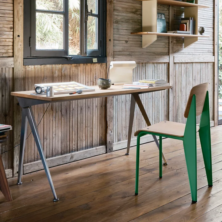 Vitra - Compas Direction Tisch, Eiche natur/ schwarz