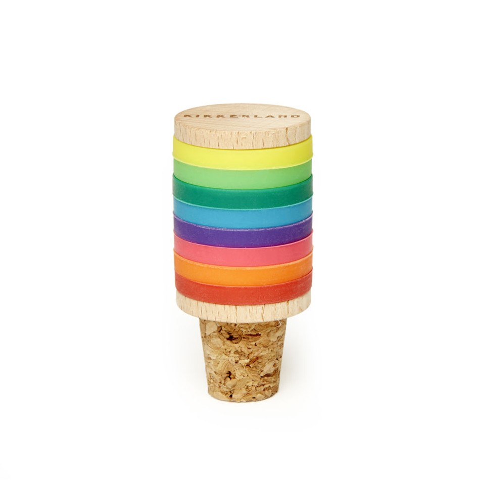 Rainbow Wine Rings + Stopper (BA91)