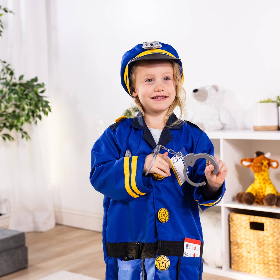 Melissa & Doug verkleedset politie inclusief walkietalkie met geluid