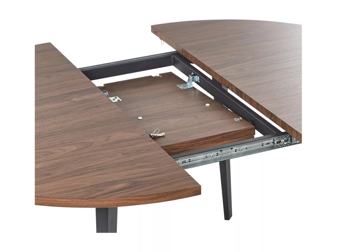 Table de salle à manger extensible BOVINA Marron foncé 120/150 cm 120 cm Bois