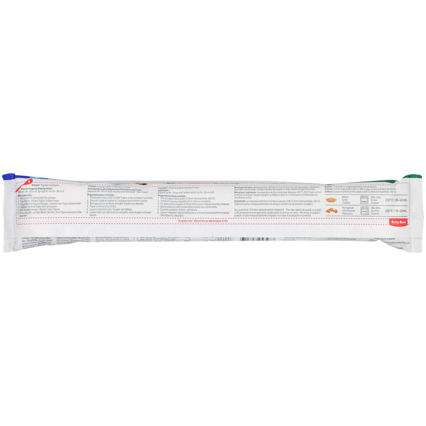 Betty Bossi Naturaplan Bio Kuchenteig rund ausgewallt Ø32cm