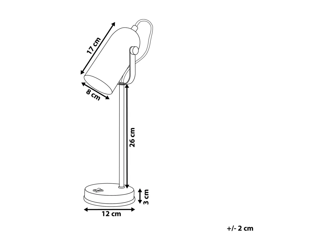 Lampe de bureau TYRIA Réglable Métal Noir