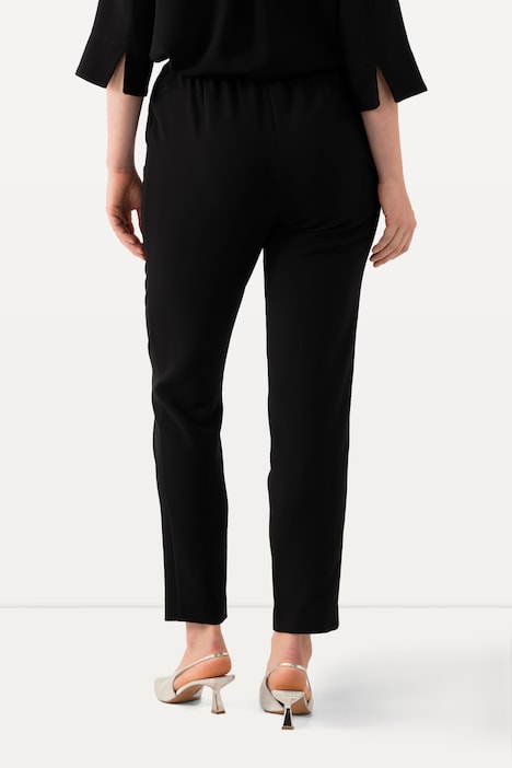 Acetat-Hose, schmales Bein, Komfortbund