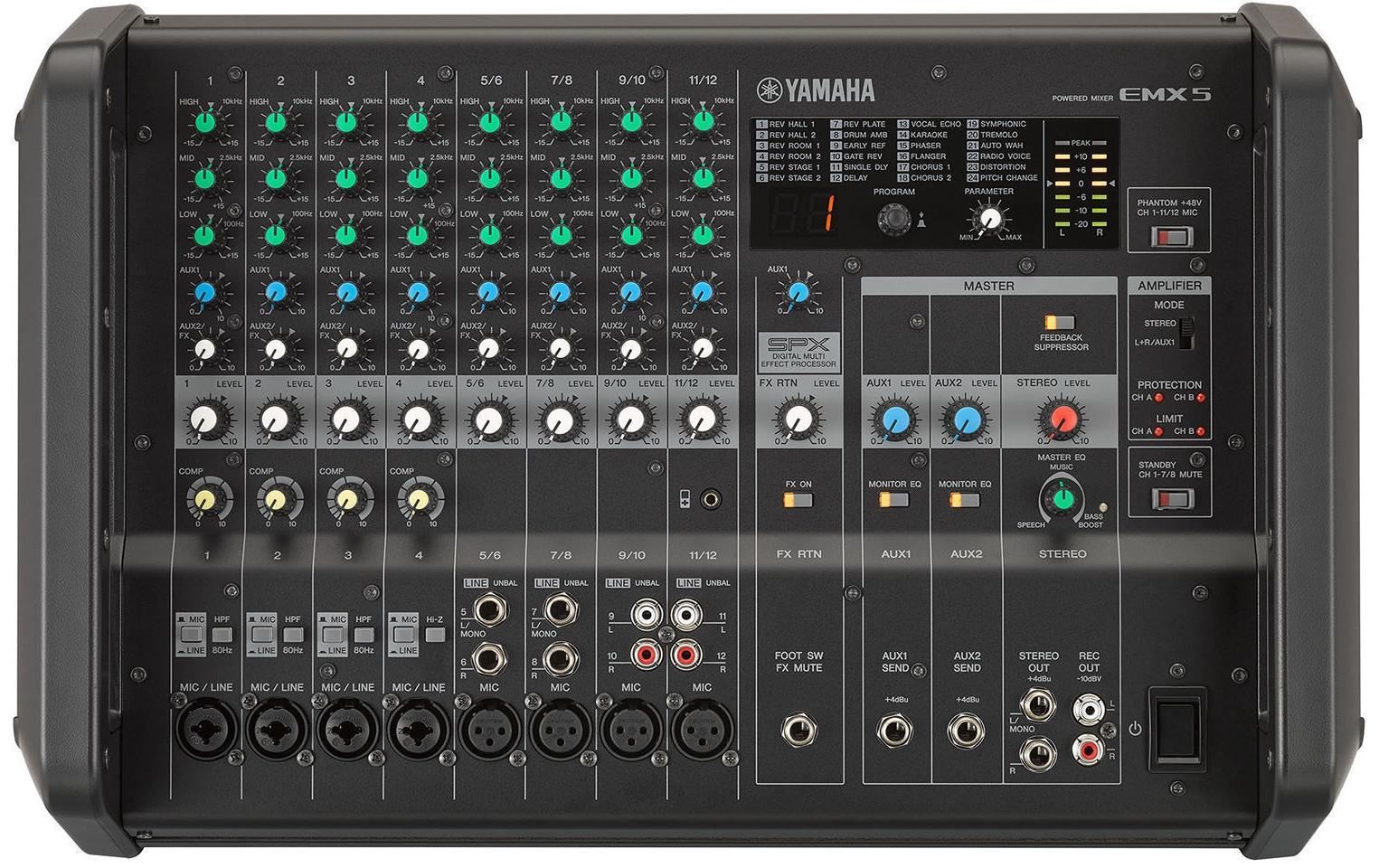 Mischpult EMX 5<br>12-Kanal-Powermixer mit umfangreichen Effekten und Funktionen