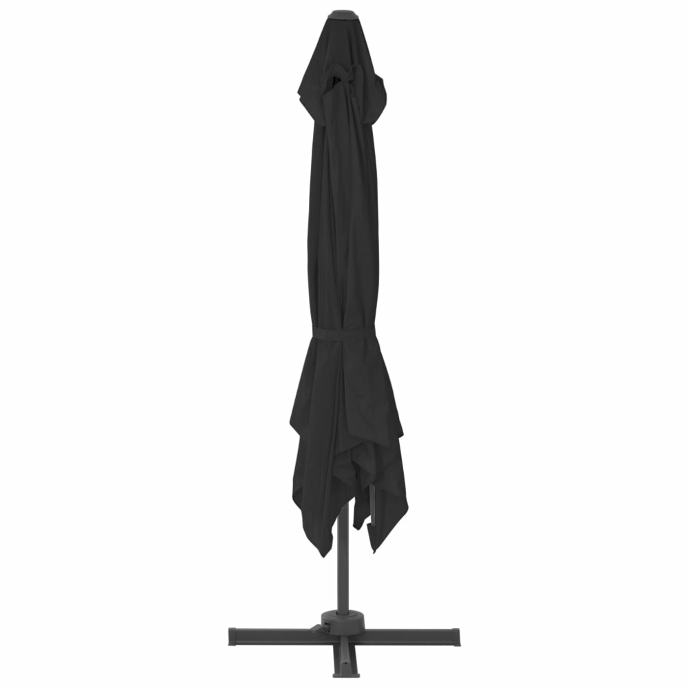 Parasol avec base portable 3 x 3 m anthracite