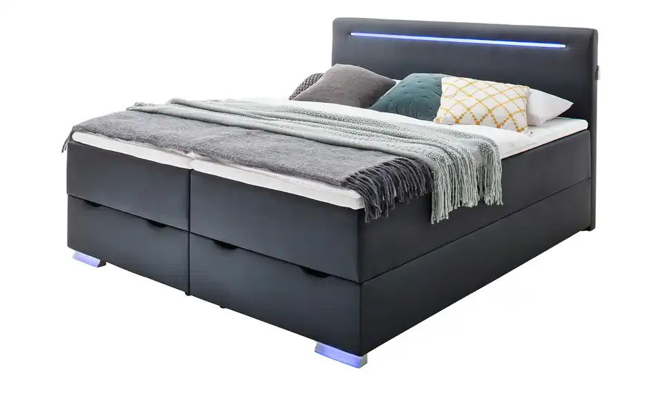 Boxspringbett Las Vegas II Schwarz 180 cm