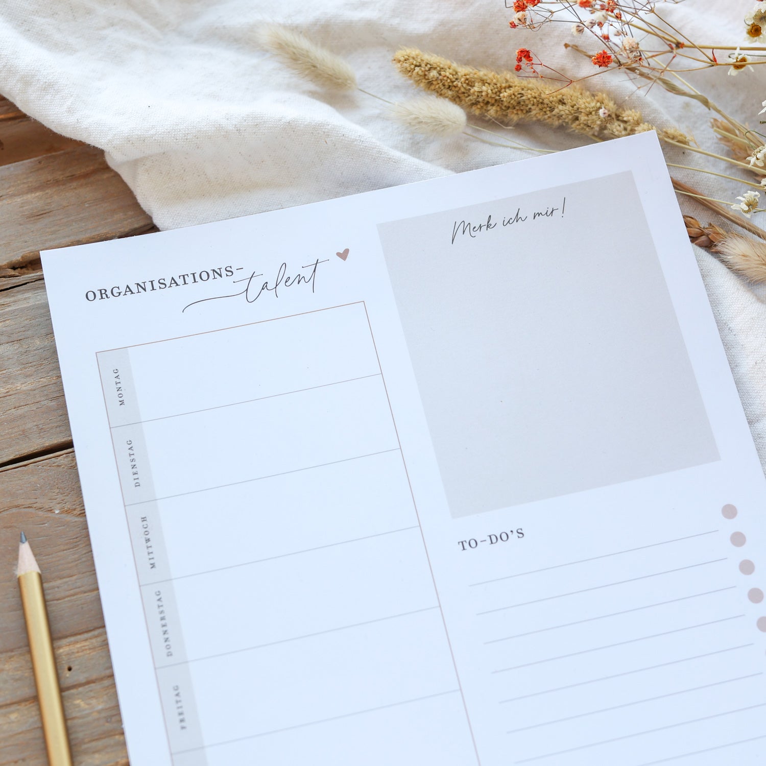Notizblock A4 „Organisationstalent