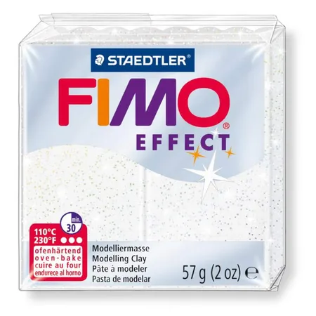 STAEDTLER® FIMO® effect Normalblock, 57 g, weiß glitter