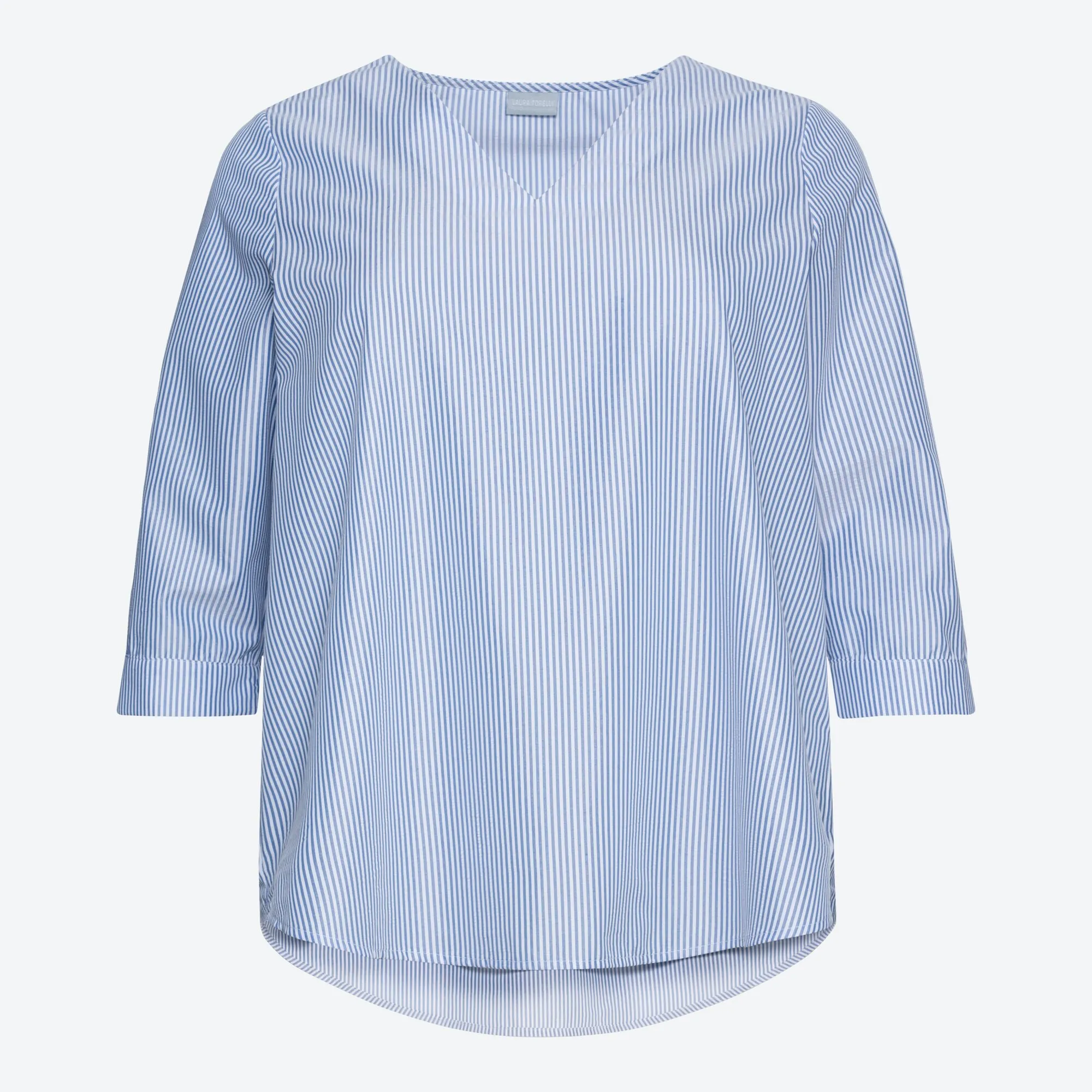 Damen-Bluse mit Längsstreifen, große Größen