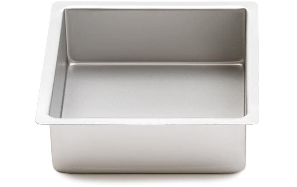 Backform eckig Profi 25 x 25 cm, SilberEckige Backform aus Aluminium