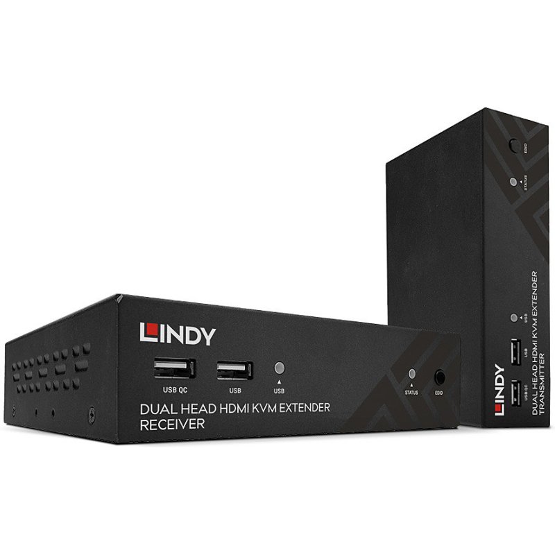 Lindy Kit Extender KVM HDBaseT Cat.6 HDMI Dual Head USB, IR & RS232, 100m