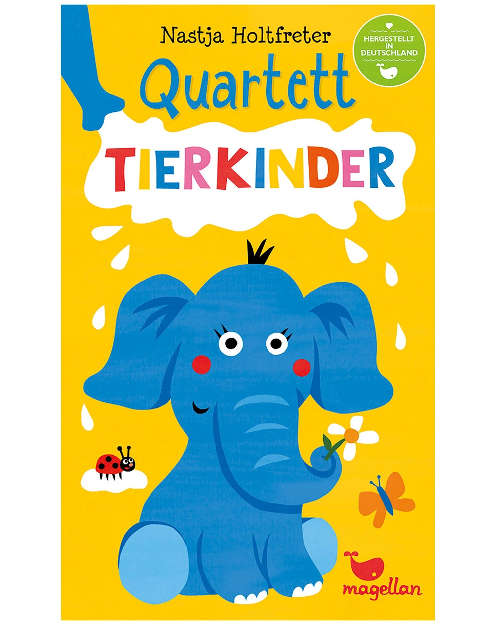 Kartenspiel QUARTETT - TIERKINDER in bunt
