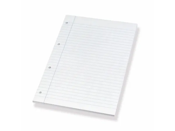 Blok A4 Bantex standard, linjeret, hullet - (5 stk.)