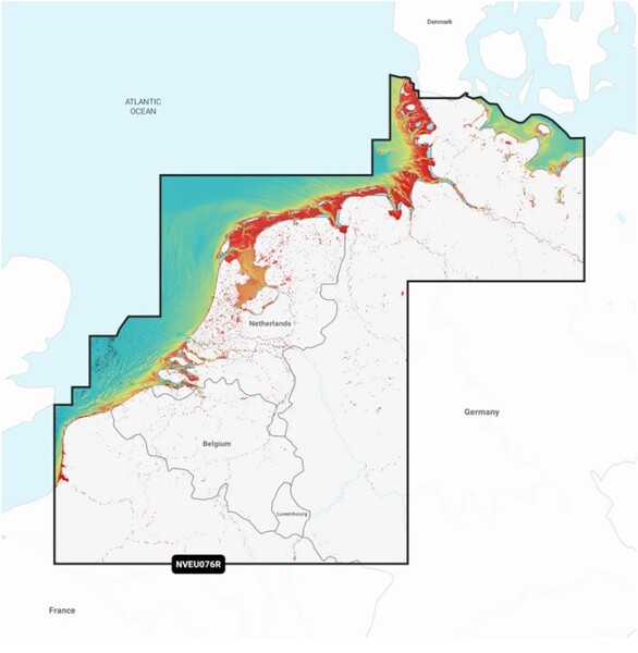 Navionics Vision  Benelux En Duitsland West Waterkaart