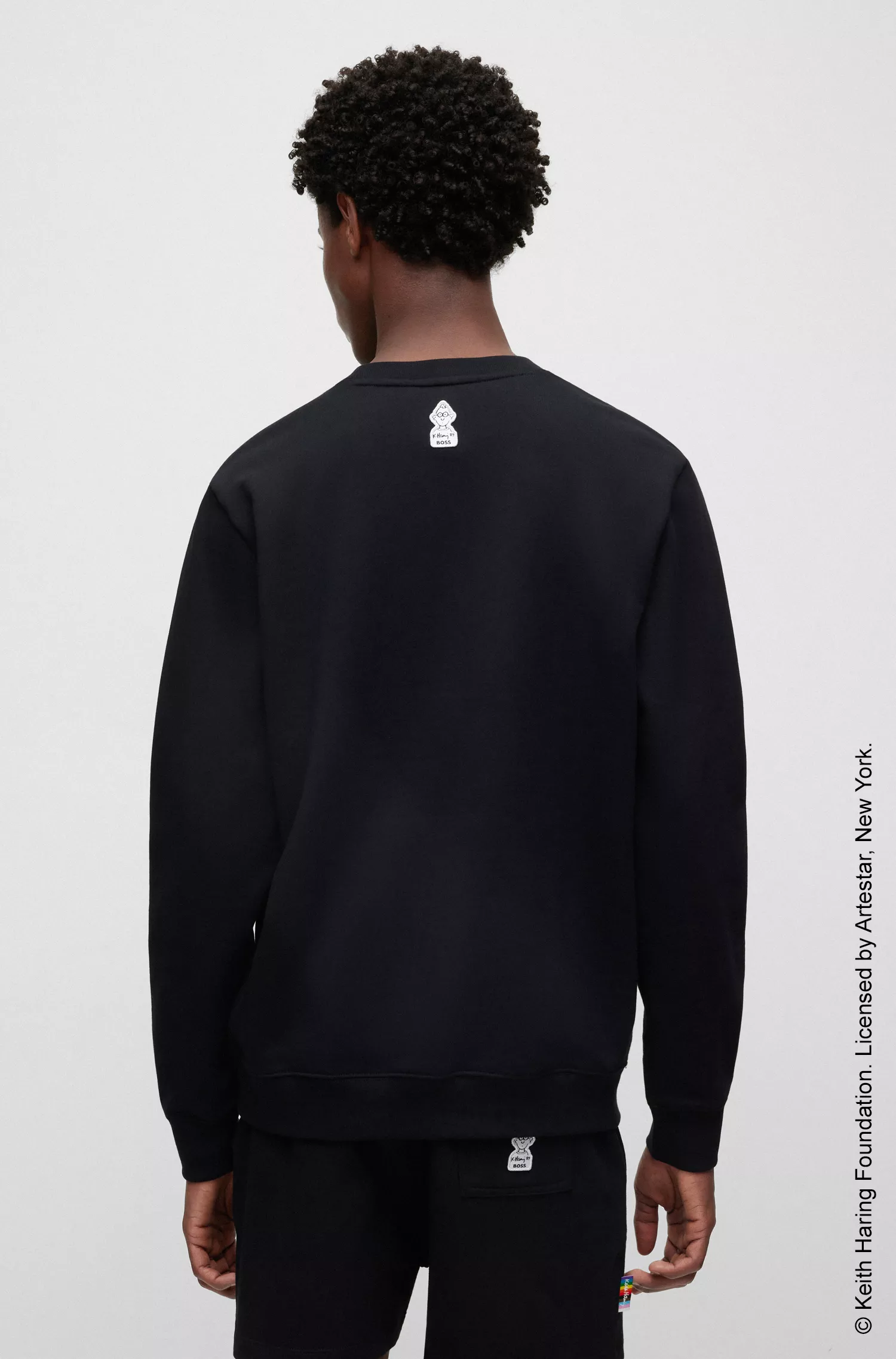 Moletom BOSS Black-BOSS x Keith Haring unissex em algodão misto com estampa exclusiva.