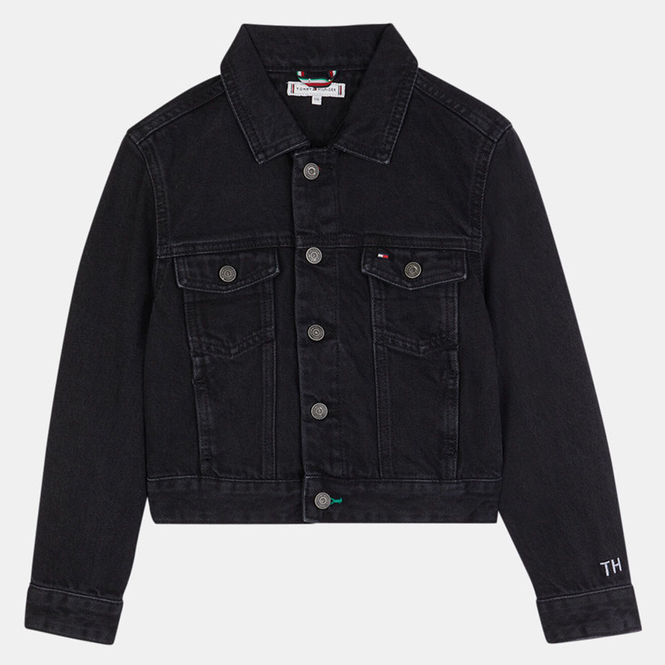 Tommy Hilfiger Veste en Jean en Coton recyclé noire