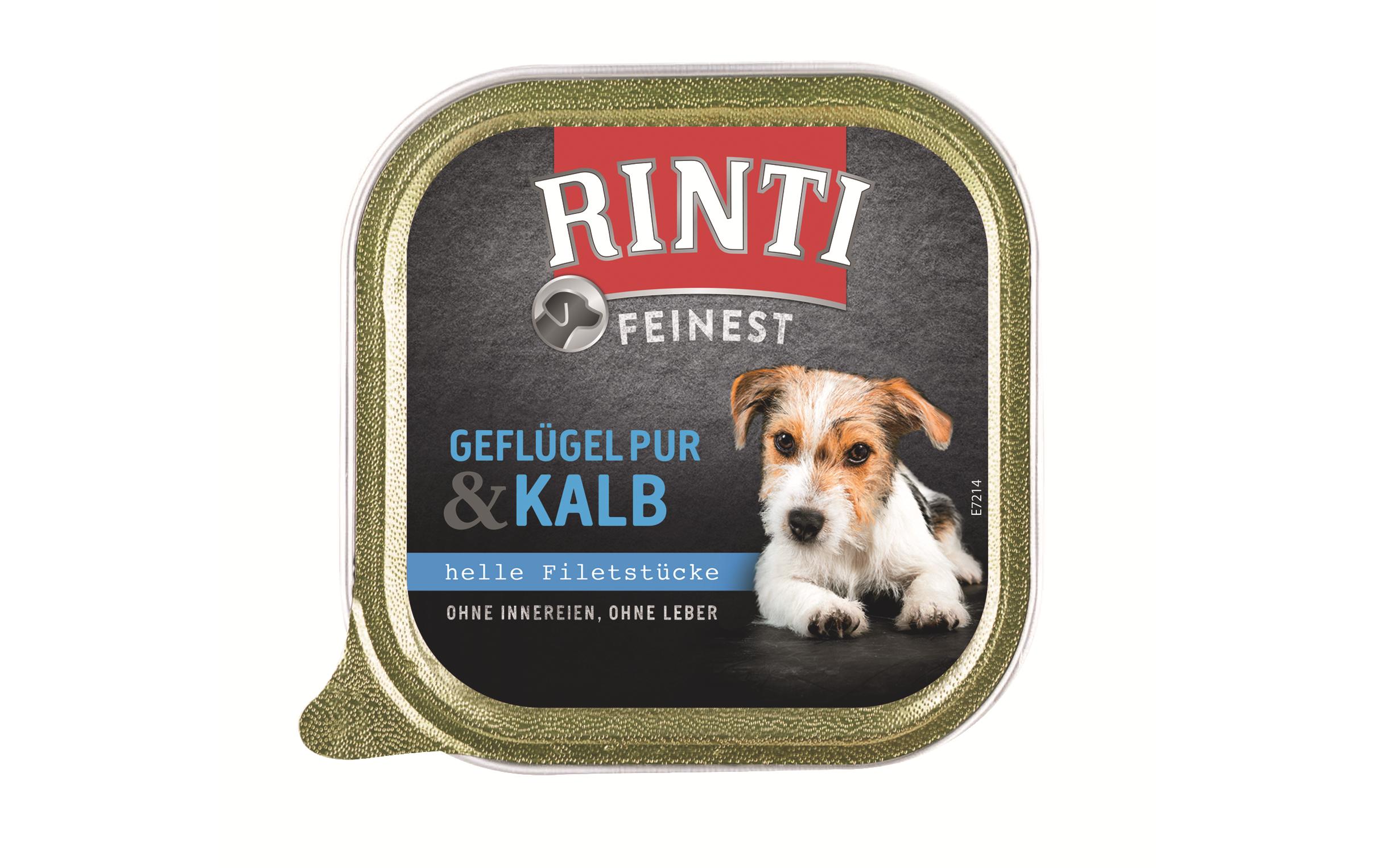 Nassfutter Feinest Geflügel Pur & Kalb, 11 x 150 gAlleinfutter für ausgewachsene Hunde