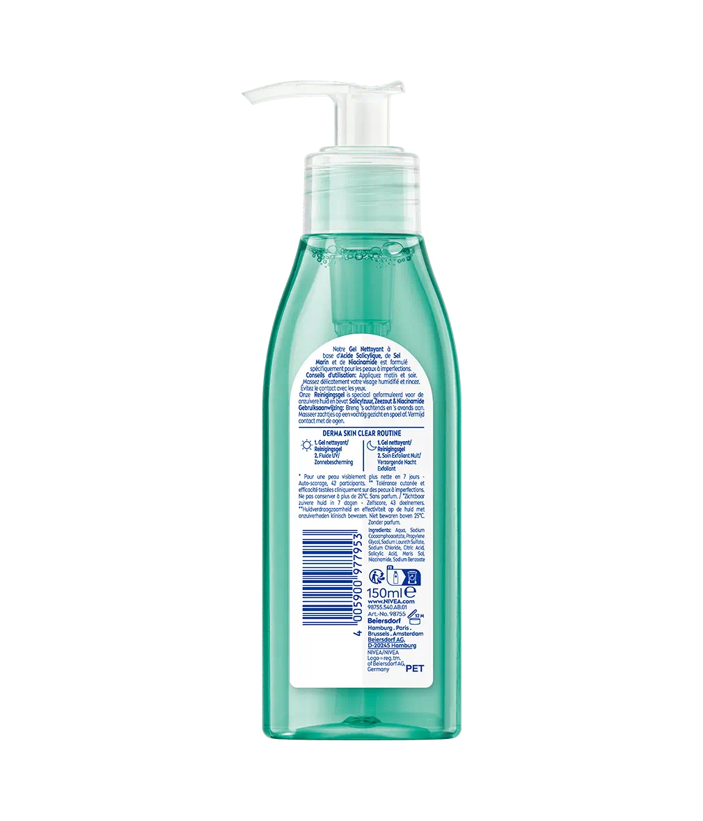 GEL NETTOYANT DERMA SKIN CLEAR 150 ML