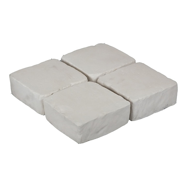 Pavé en pierre reconstituée carrossable 16x16x6cm Gris clair