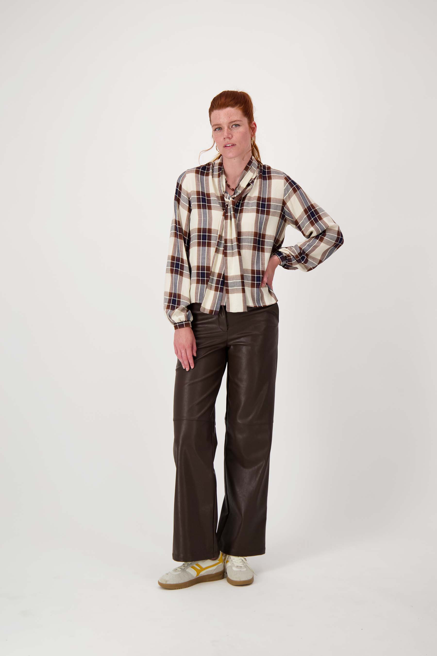 PU wijde broek
