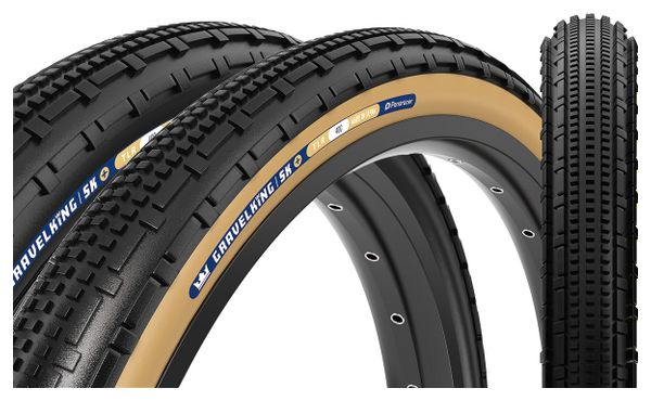 Pneu Gravel Panaracer GravelKing SK  700 mm Tubeless Ready Souple ZSG Gravel Compound BeadLock TuffTex  Noir
