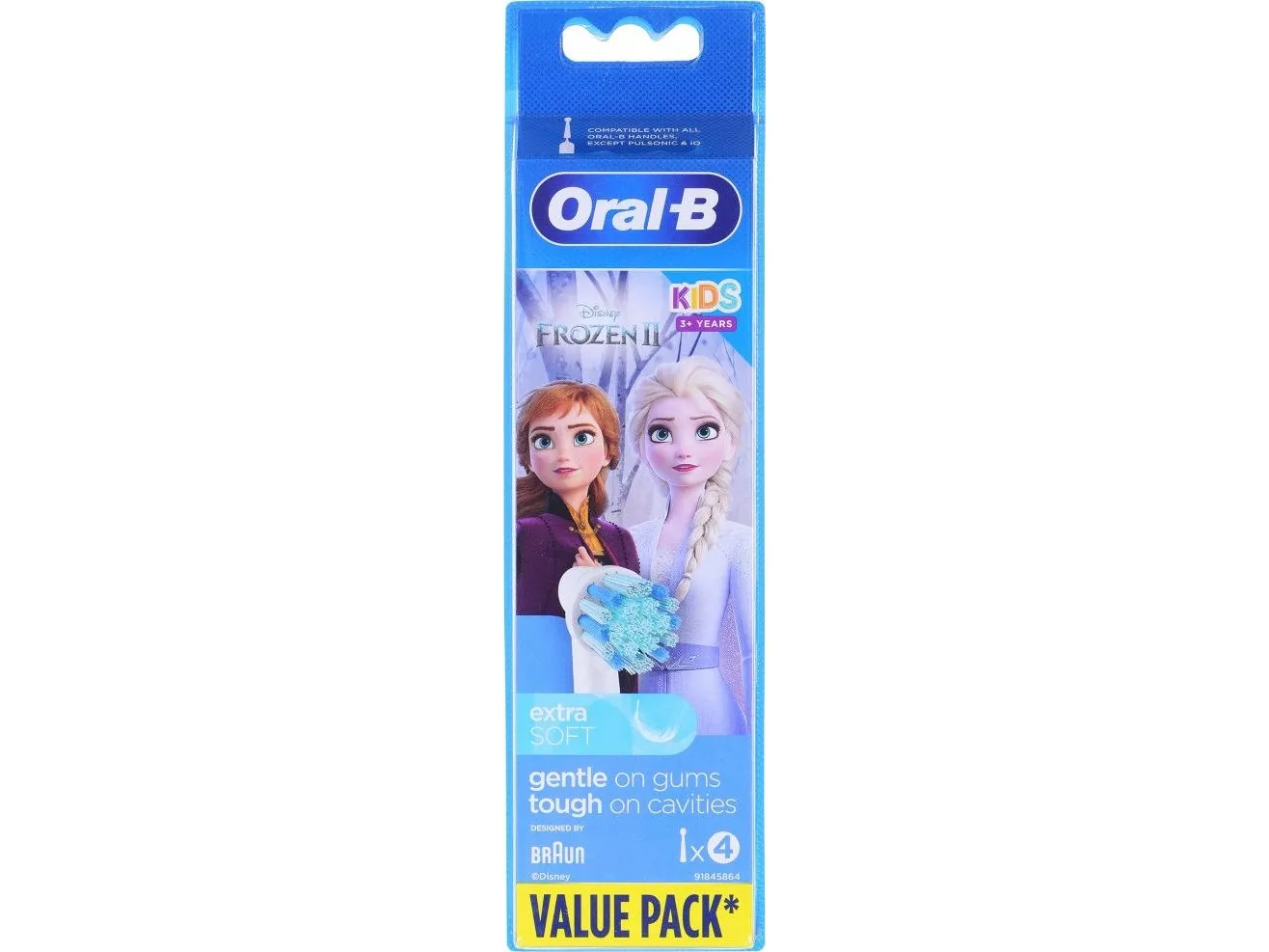 Oral-B EB10S-4 Frozen Monteringsbørster til elektrisk tandbørste 4 stk Hvid