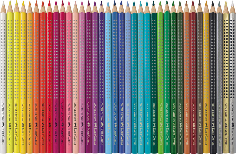 (24er Set) Farbstift Colour Grip 2001 Dreikant Malstift (112424) - Assortiert