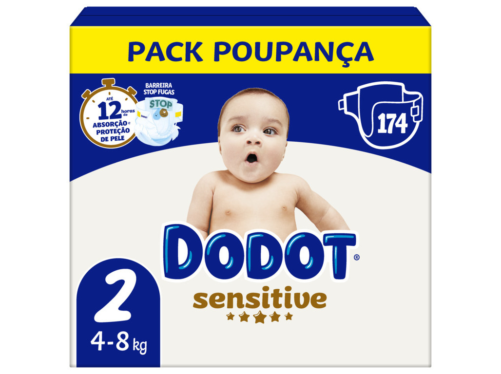 FRALDAS DODOT SENSITIVE BOX T2 174UN