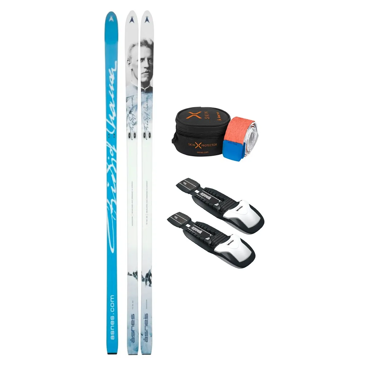 Åsnes Nansen BC - fjellskipakke med Rottefella BC manuell og Åsnes X-Skin 45 Nylon fell