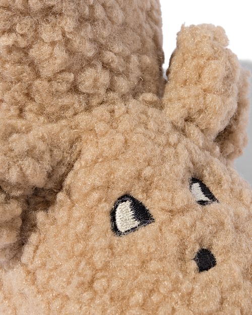 pantoufles teddy chien marron