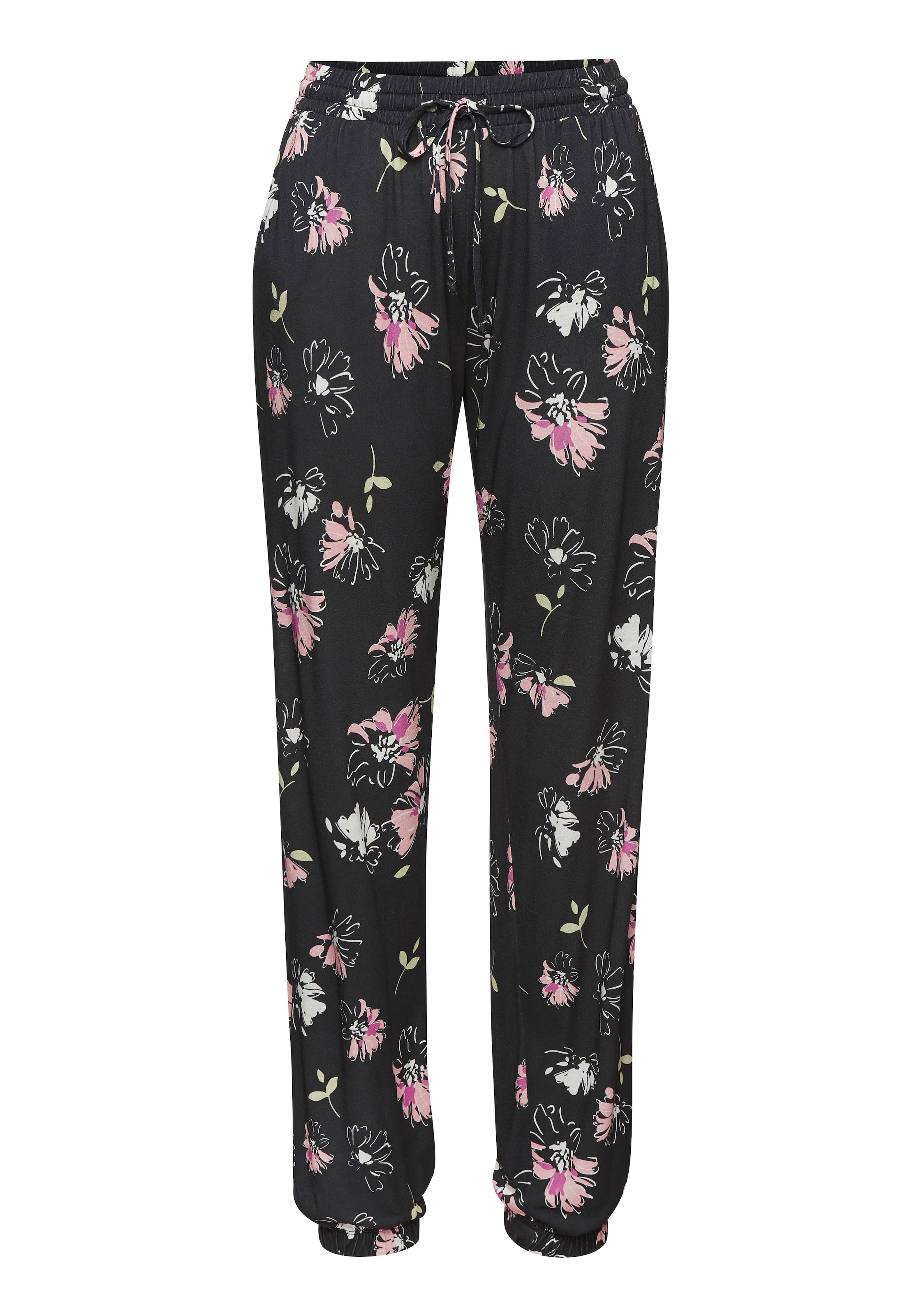 Vivance Jerseyhose  mit grossem Blumendruck, Schlupfhose aus Jersey