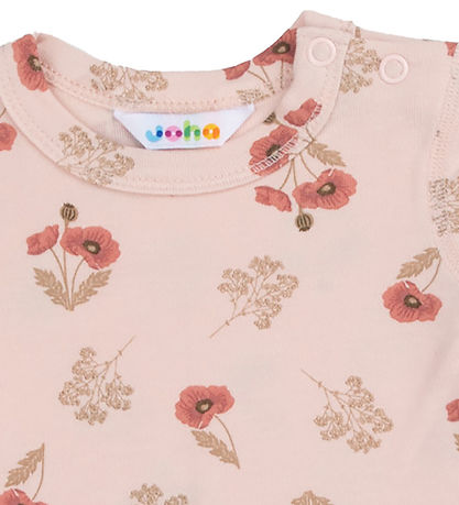 Joha Body k/æ - Viskose/Bambus - leuchtetød m. Blumen