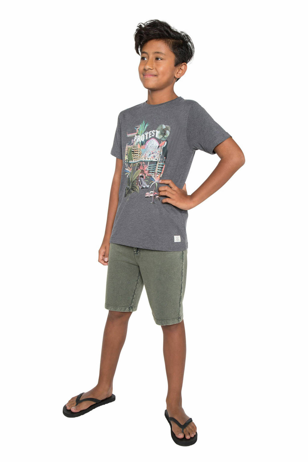 Protest regular fit short Orlin Jr groen