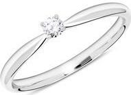 14k witgouden ring met Diamant 0.10 ct.