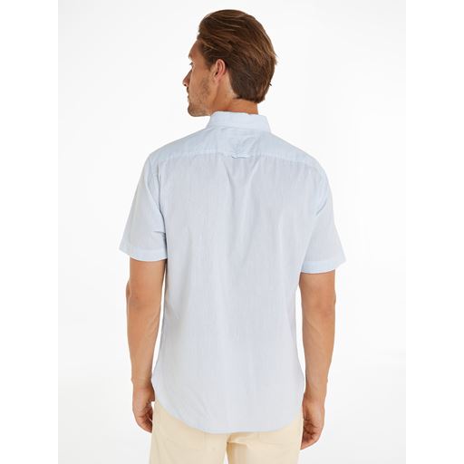 Tommy Hilfiger W-CO/LI Fake Solid RF Skjorte, Light Blue/Optic White, 3XL