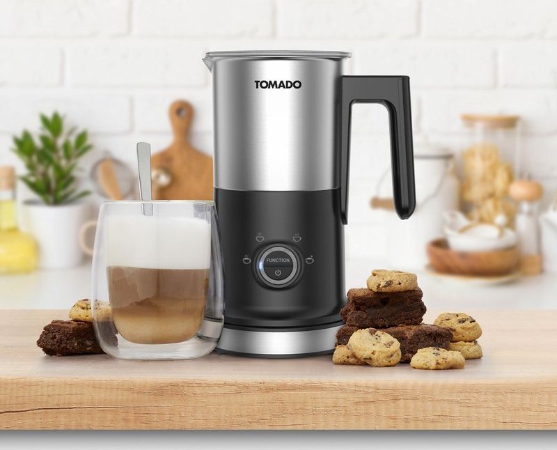 Tomado TMF2401S - Elektrische Melkopschuimer - Warm en koud opschuimen - Verwarmen - Cappuccino maken – PFAS vrij - RVS