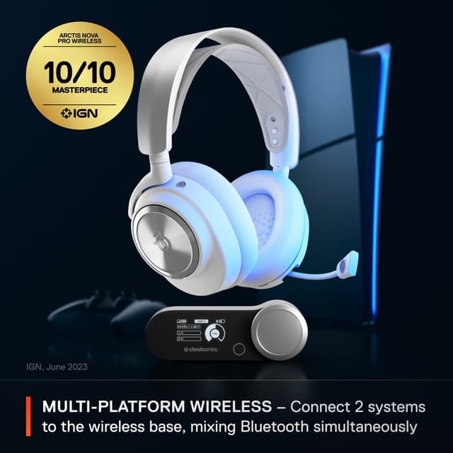 SteelSeries Arctis Nova Pro gaming-høretelefoner (PS5, hvid)