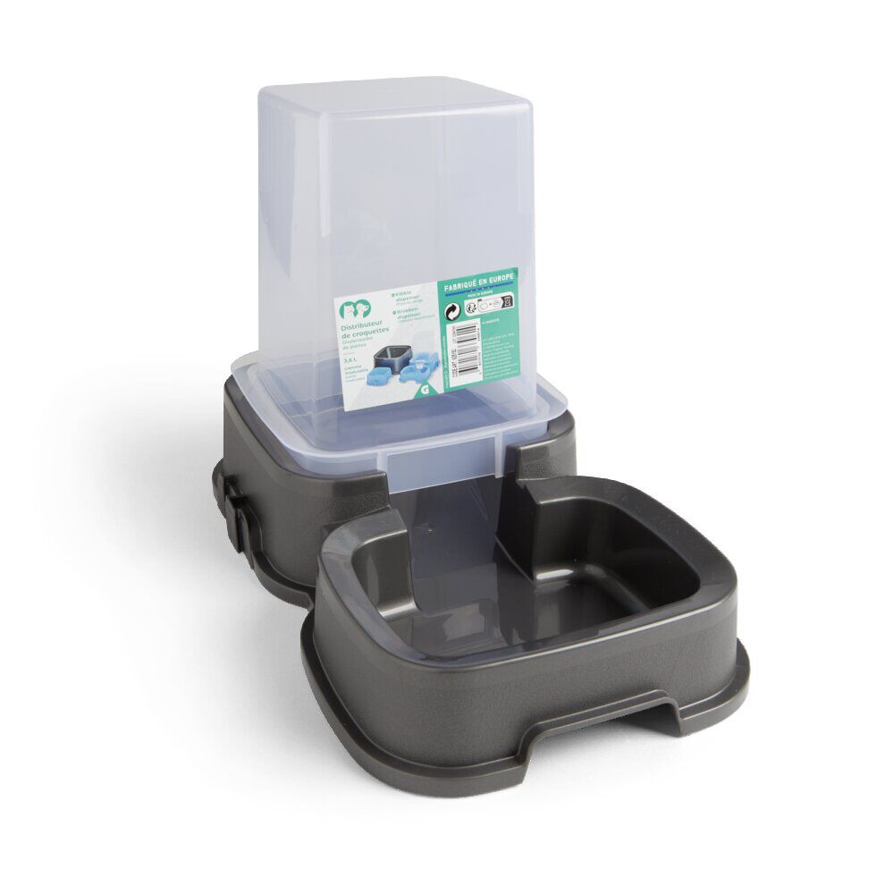 Distributeur de croquettes en plastique 3,6L