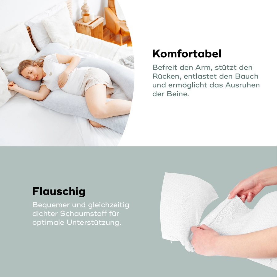 babymoov Schwangerschaftskissen XXL B.Love Mineral Grey