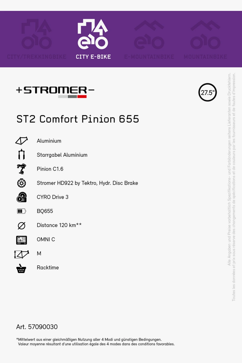 Stromer ST2 Comfort Pinion 27.5 E-Bike 2023