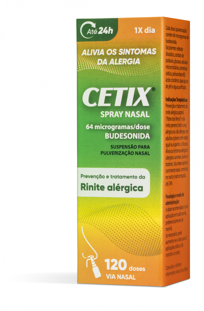 Cetix Spray Nasal,  64 µg/dose, Suspensão para pulverização nasal
