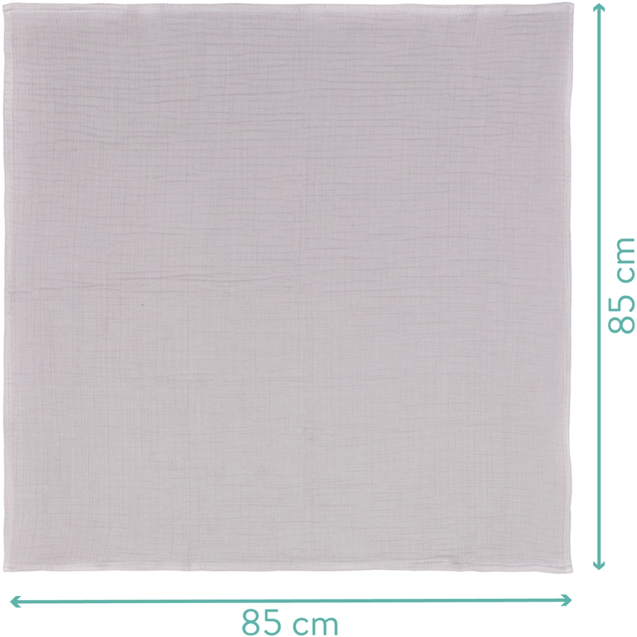fillikid Muslindecke stone gery 85x85 cm