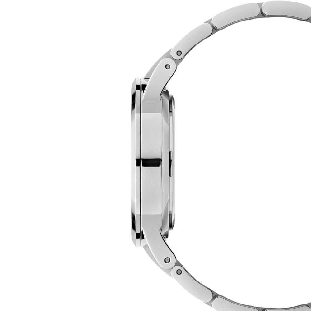 Montre à quartz - Acier inoxydable argenté - Homme