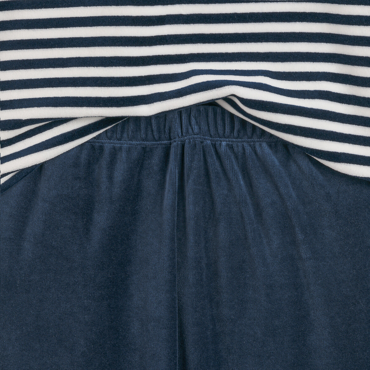 COLEÇÃO LA REDOUTE<br>Pijama de veludo com listras