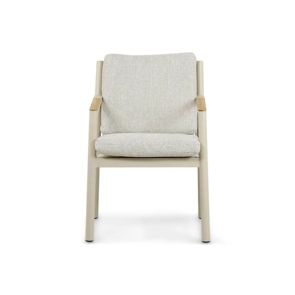 Tuinset 4 personen 125 cm Aluminium/rope Taupe Coco Sevilla/Ancona