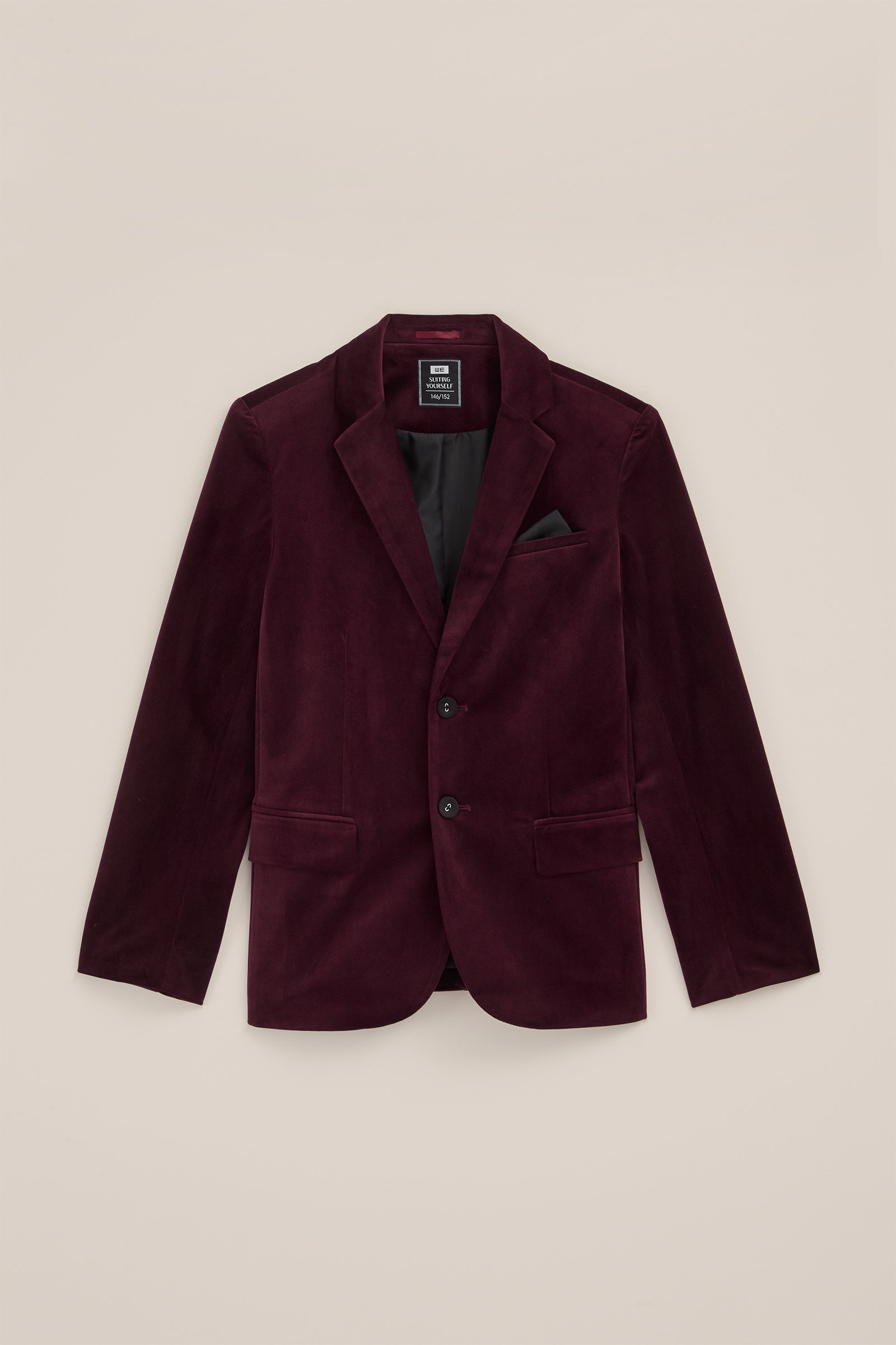 Jongens velvet blazer WE Fashion Bordeauxrood