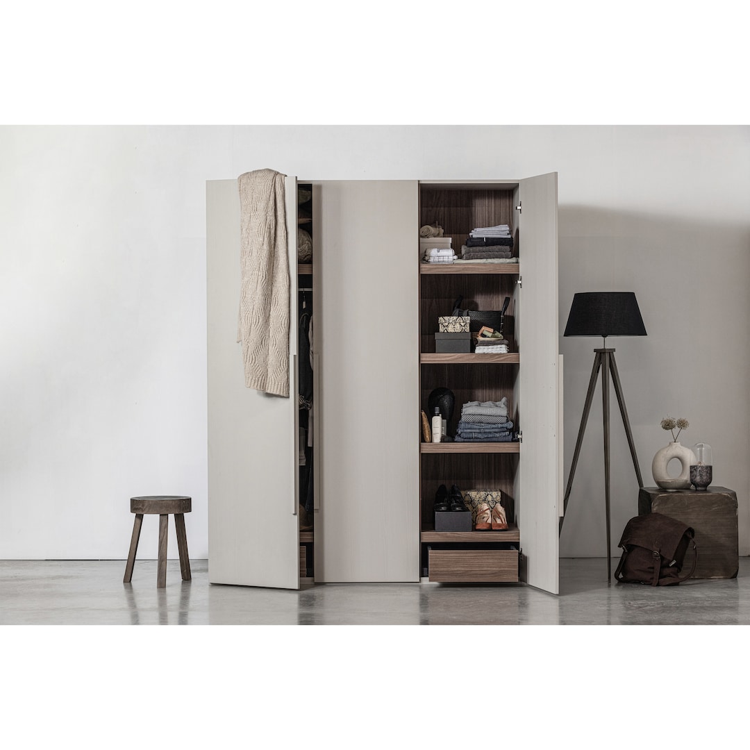 Kleiderschrank RENS 165 x 210 cm Kieselgrau