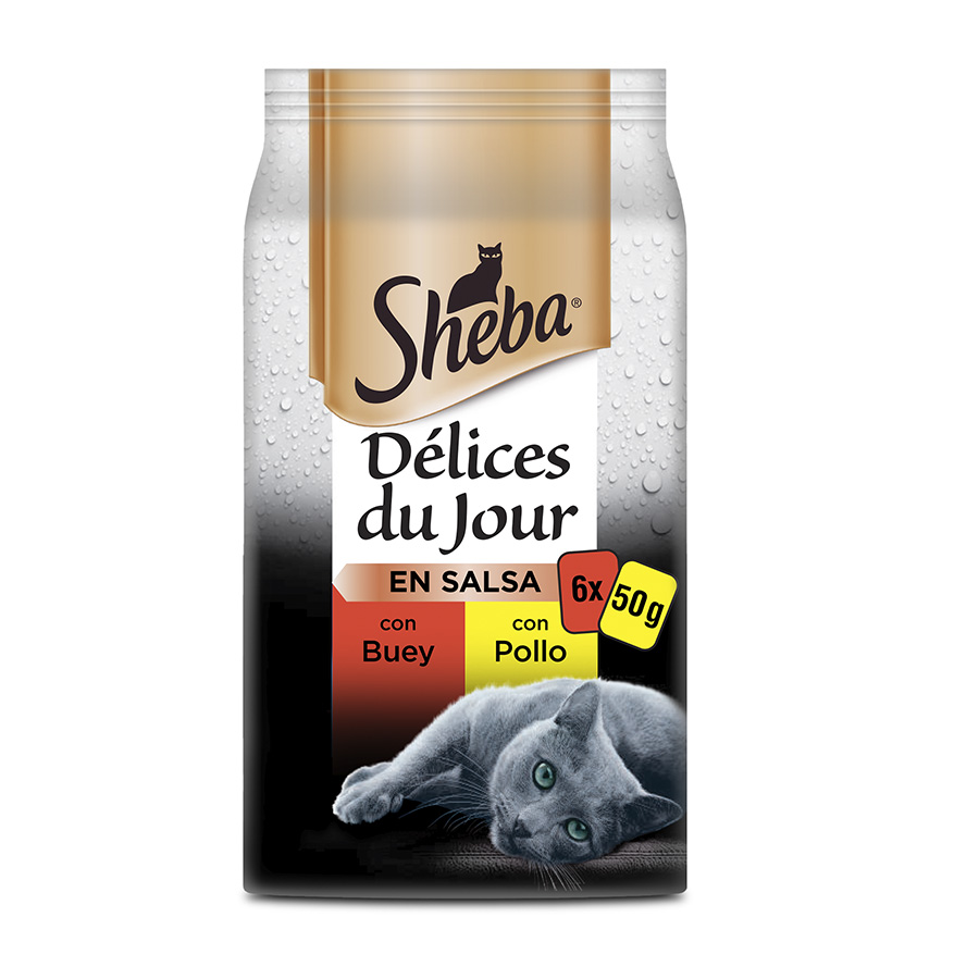 Molho de Carne Sheba Délices du Jour em Bolsa para Gatos - Multipack